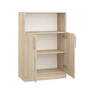 Comoda Mobildor Lux Practik semi-deschisa cu polite (80x40x120H cm) Sonoma