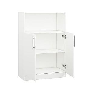 Comoda Mobildor Lux Practik semi-deschisa cu polite (80x40x120H cm) Alb