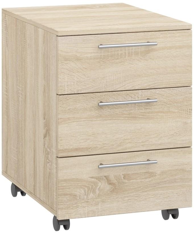 Comoda Mobildor Lux Practik 3 sertare Sonoma