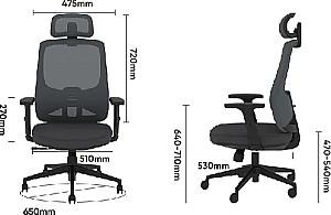 Fotoliu de birou Deli CDMV01 Black