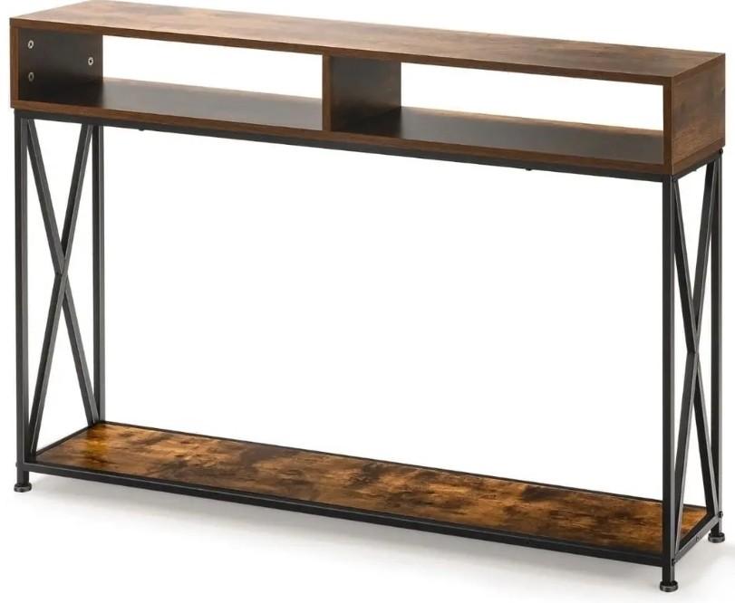 Masa consola Costway HV10016CF Rustic Brown