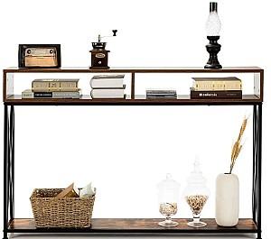 Masa consola Costway HV10016CF Rustic Brown