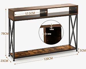 Masa consola Costway HV10016CF Rustic Brown