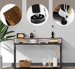 Masa consola Costway HV10016CF Rustic Brown