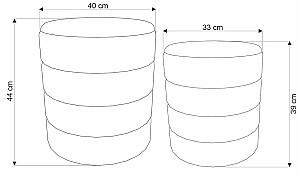 Bancheta Halmar Pacho 2pcs Grey