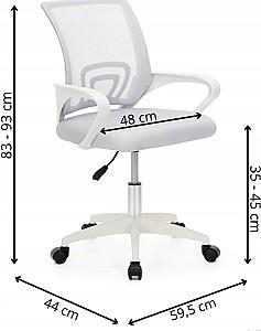 Fotoliu de birou Springos HF0073 White/Grey