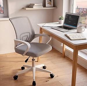 Fotoliu de birou Springos HF0073 White/Grey