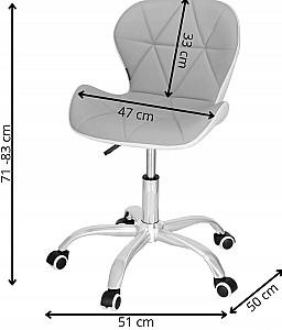 Fotoliu de birou Springos HF0023 Grey/White