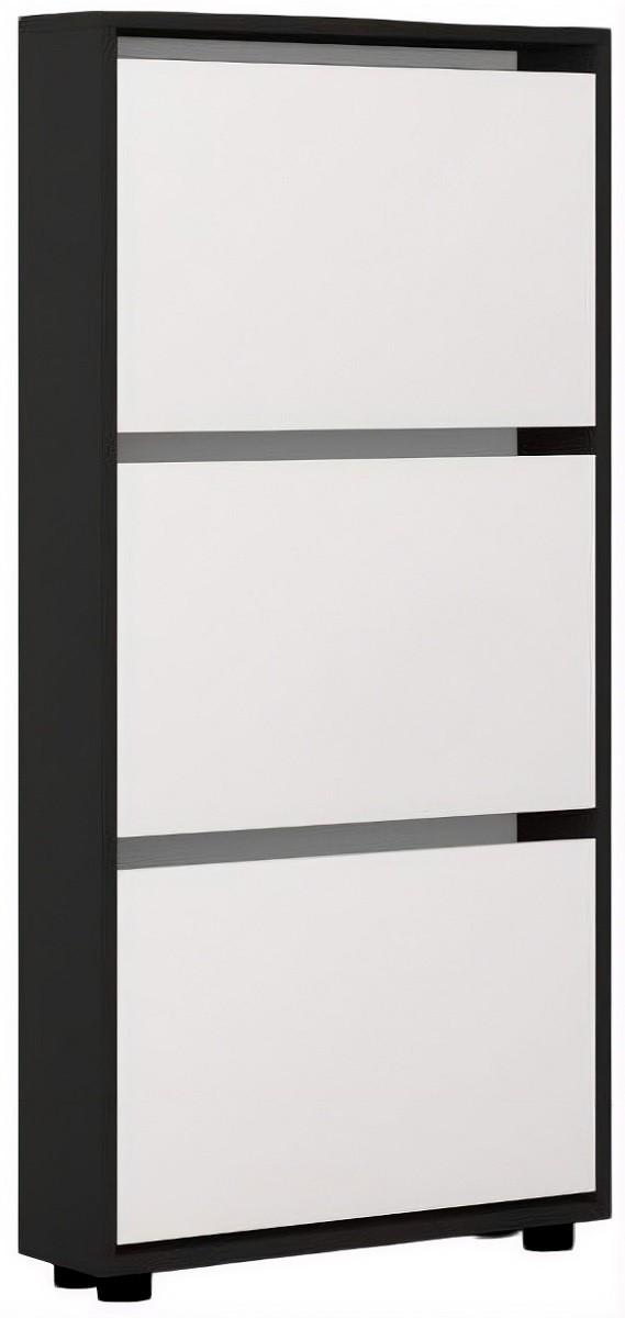 Dulap pentru incaltaminte Mobildor Lux Leo Slim (50x16x125H cm) Antracit/Alb