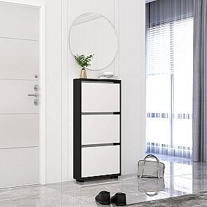 Dulap pentru incaltaminte Mobildor Lux Leo Slim (50x16x125H cm) Antracit/Alb