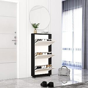 Dulap pentru incaltaminte Mobildor Lux Leo Slim (50x16x125H cm) Antracit/Alb