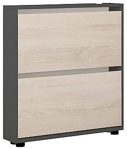 Dulap pentru incaltaminte Mobildor Lux Leo Slim (50x16x86H cm) Antracit/Sonoma
