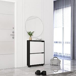 Dulap pentru incaltaminte Mobildor Lux Leo Slim (50x16x86H cm) Antracit/Alb