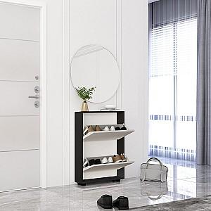 Dulap pentru incaltaminte Mobildor Lux Leo Slim (50x16x86H cm) Antracit/Alb