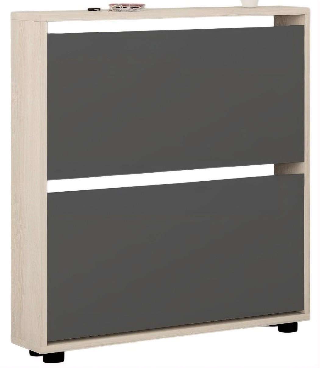 Dulap pentru incaltaminte Mobildor Lux Leo Slim (50x16x86H cm) Sonoma/Antracit