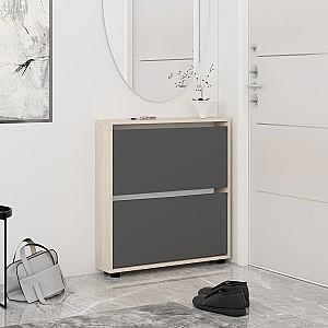 Dulap pentru incaltaminte Mobildor Lux Leo Slim (50x16x86H cm) Sonoma/Antracit
