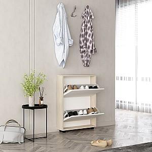 Dulap pentru incaltaminte Mobildor Lux Leo Slim (50x16x86H cm) Sonoma/Alb