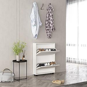 Dulap pentru incaltaminte Mobildor Lux Leo Slim (50x16x86H cm) Alb