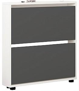 Dulap pentru incaltaminte Mobildor Lux Leo Slim (50x16x86H cm) Alb/Antracit