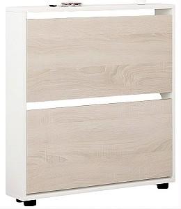 Dulap pentru incaltaminte Mobildor Lux Leo Slim (50x16x86H cm) Alb/Sonoma