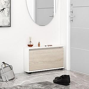 Dulap pentru incaltaminte Mobildor Lux Leo Slim (50x16x47H cm) Alb/Sonoma