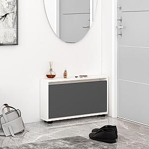 Dulap pentru incaltaminte Mobildor Lux Leo Slim (50x16x47H cm) Alb/Antracit