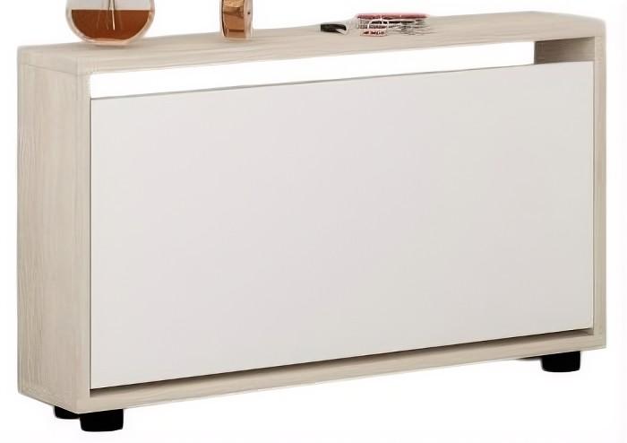 Dulap pentru incaltaminte Mobildor Lux Leo Slim (50x16x47H cm) Sonoma/Alb