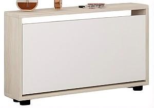 Dulap pentru incaltaminte Mobildor Lux Leo Slim (50x16x47H cm) Sonoma/Alb