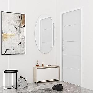 Dulap pentru incaltaminte Mobildor Lux Leo Slim (50x16x47H cm) Sonoma/Alb