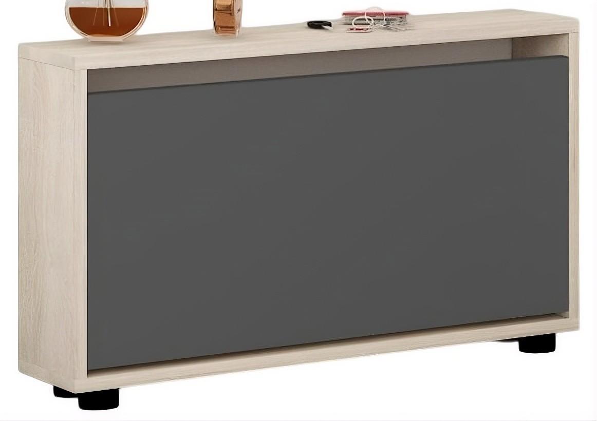 Dulap pentru incaltaminte Mobildor Lux Leo Slim 50x16x47H cm Sonoma/Antracit