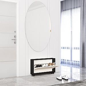 Dulap pentru incaltaminte Mobildor Lux Leo Slim (50x16x47H cm) Antracit/Alb
