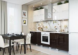 Set mobila bucatarie SV-Mebel Loft White/ Wenge (2.6 m)