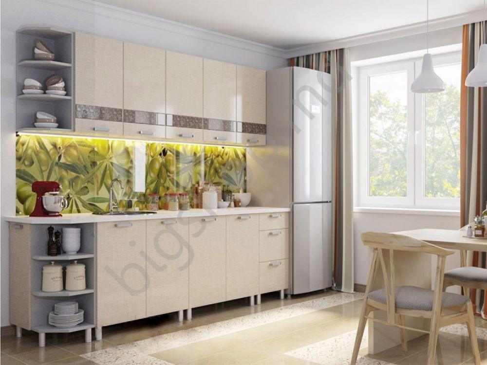 Set mobila bucatarie SV-Mebel Len 2.4m (Grey/Linen)