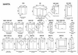 Set mobila bucatarie Ambianta Marta Wenge (2.3x1.7 m)