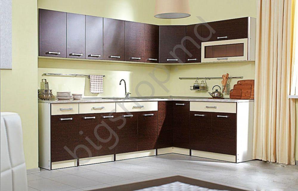 Set mobila bucatarie Ambianta Marta Wenge (2.7x1.7 m)