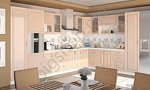 Set mobila bucatarie Sokme Sofia Romantica 3.85x2.95m (Cappuccino)