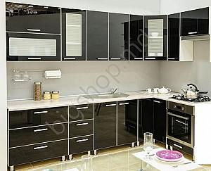 Set mobila bucatarie Ambianta Perla Black (2.9x1.5 m)