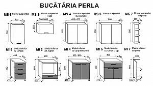 Set mobila bucatarie Ambianta Perla 3