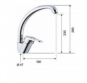 Baterie pentru lavoar Remer KISS 042