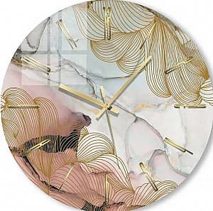 Настенные часы Foto3D Абстрактные цветы на нежном фоне