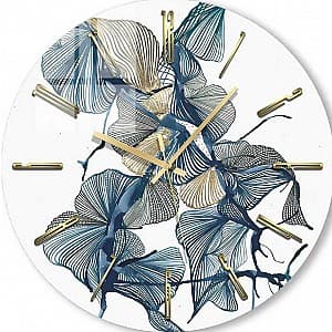 Настенные часы Foto3D Голубые цветы