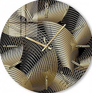Настенные часы Foto3D Золотые линии