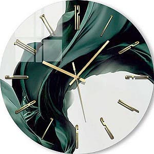 Настенные часы Foto3D Зеленый шелк