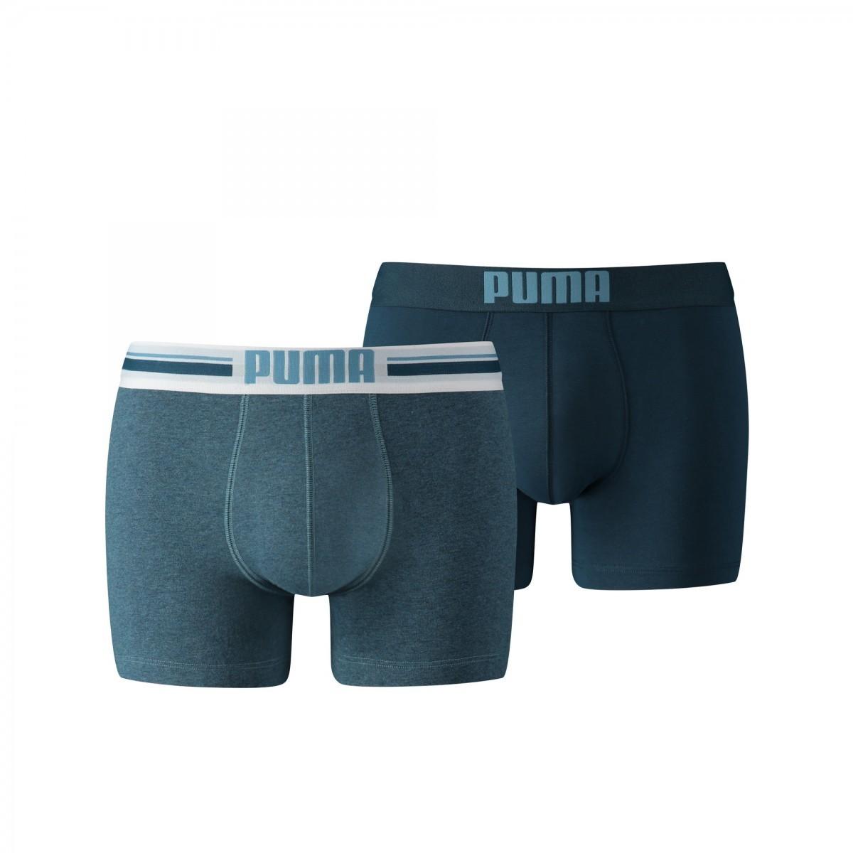 Lenjerie de corp barbati Puma Placed Logo Boxer 2P Blue