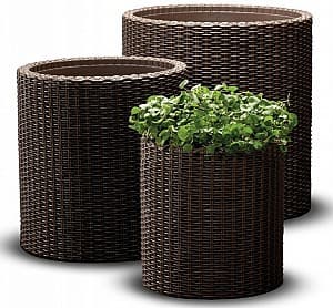  Keter Cylinder Planters S+M+L Brown