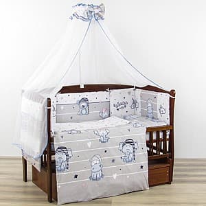 Lenjerie de pat pentru copii Carapuz Ursuleț NEW gri