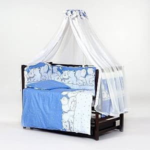 Lenjerie de pat pentru copii Carapuz Ursuleț Umka albastru