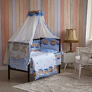 Lenjerie de pat pentru copii Carapuz Ursuleț 3D albastru