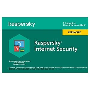Antivirus Kaspersky Internet Security Card 5 Dev 1 Year Renewal
