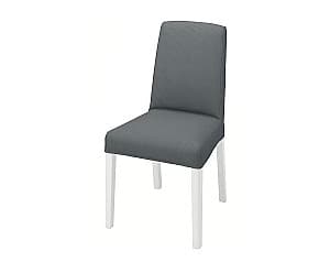 Scaun din lemn IKEA Bergmund white/Nykvarn gray